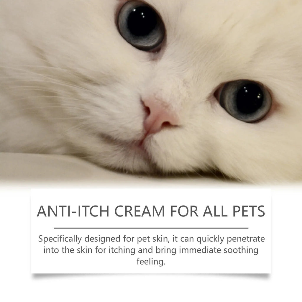 60g tube of pet antipruritic cream for cats with tea tree oil and aloe vera extracts
