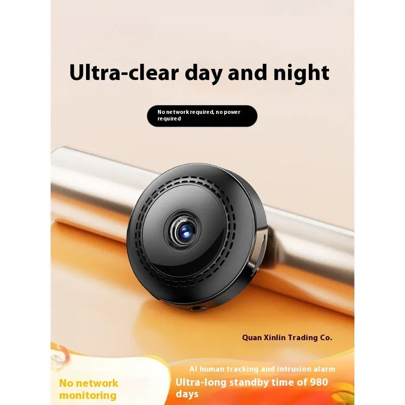 Wireless 360 degree rotating security camera with night vision LED ring
