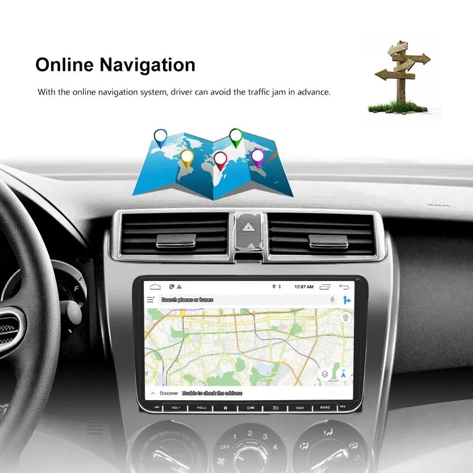 2Din car stereo with 7-inch touchscreen for Toyota Hilux Revo Vigo Fortuner models
