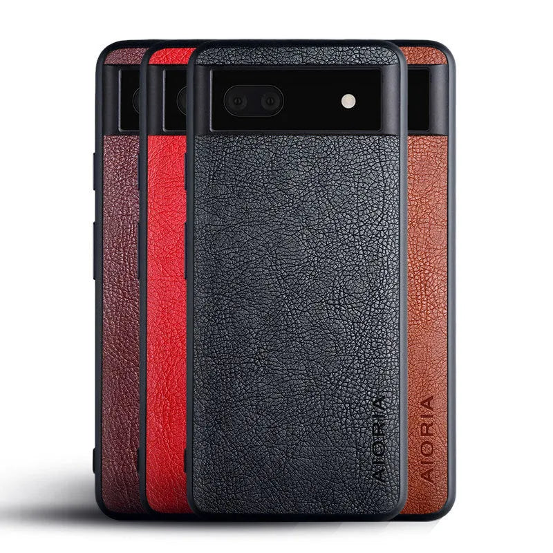 Business classic lychee skin phone case for Google Pixel 6 series in PU leather