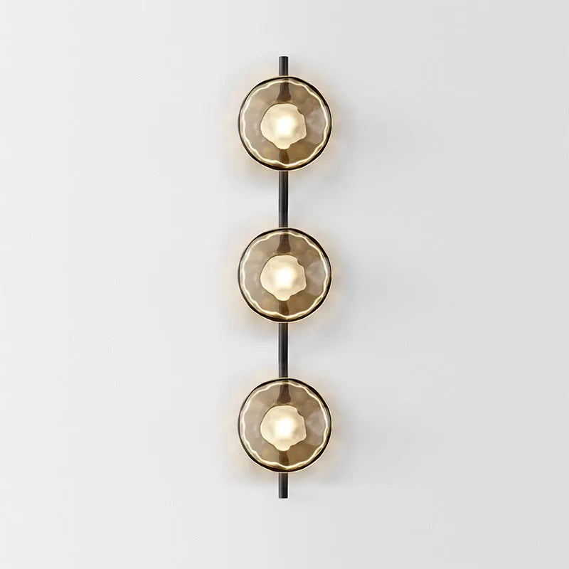 Bedside hotel wall lamp with iron construction and choice of glass shades including long brush holder style