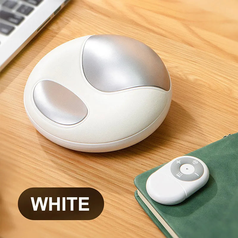 White smart electric hand massager with heat and pulse for hand fatigue relief