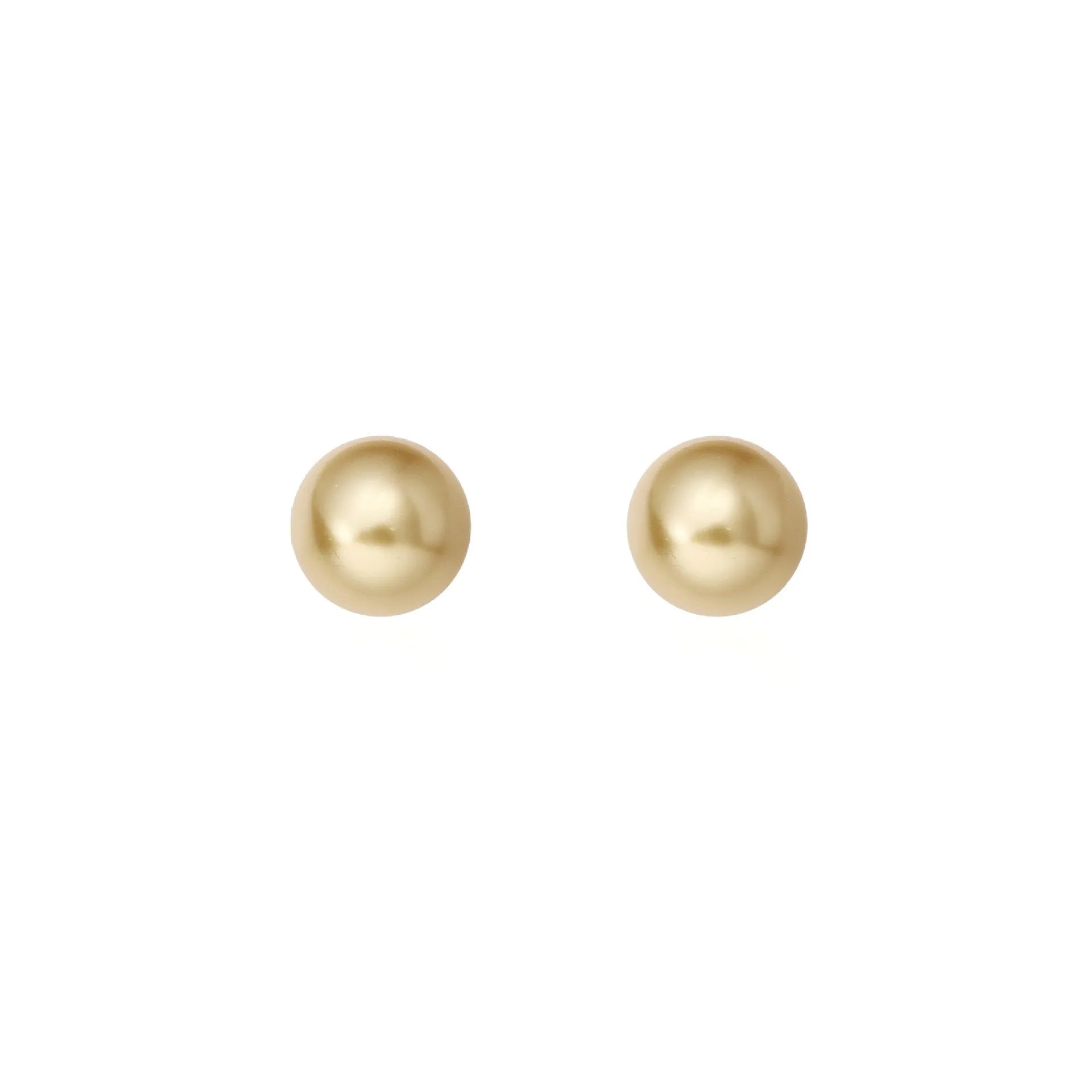 Women's geometric pearl stud earrings with silver settings and retro styling