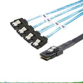 Straight head SAS server hard disk data cable with coaxial connectors in 0.5m or 1m length