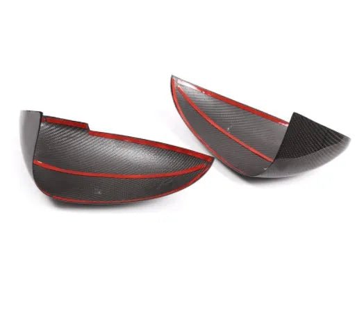 Matte black true carbon fibre rearview mirror cover for Porsche Macan (2014-2022 model)
