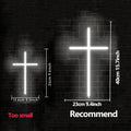 Neon cross glowing ambience light in word style with USB 5V socket power, 23cm size option