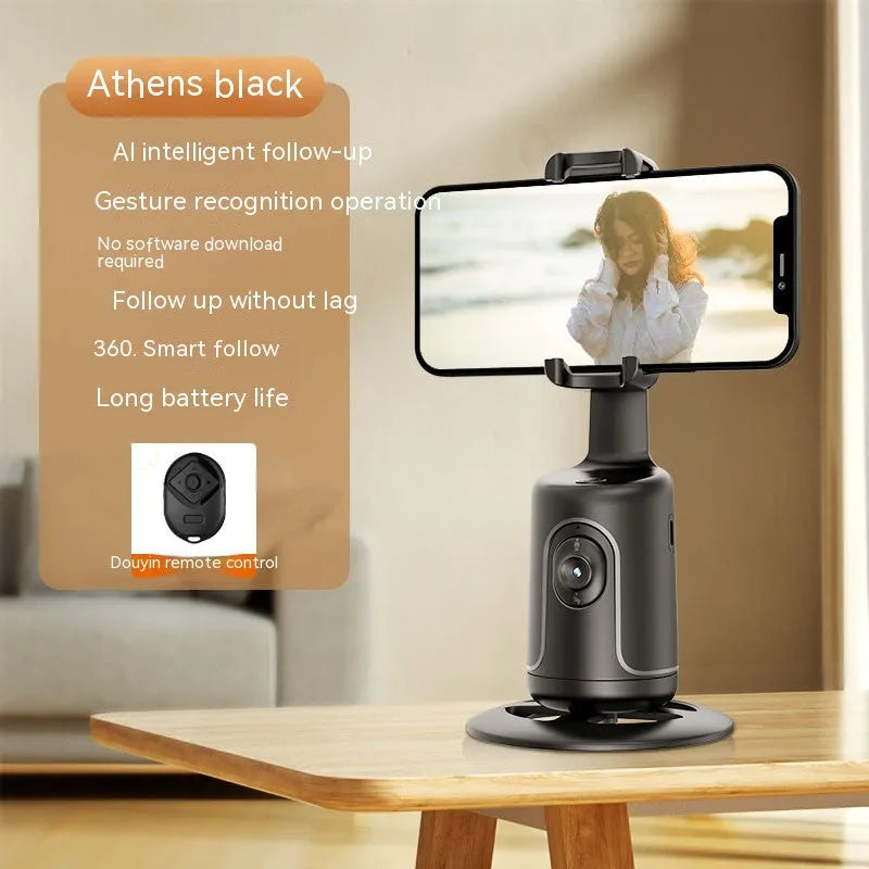 ABS automatic tracking stabiliser with 360 degree rotation on desktop USB powered