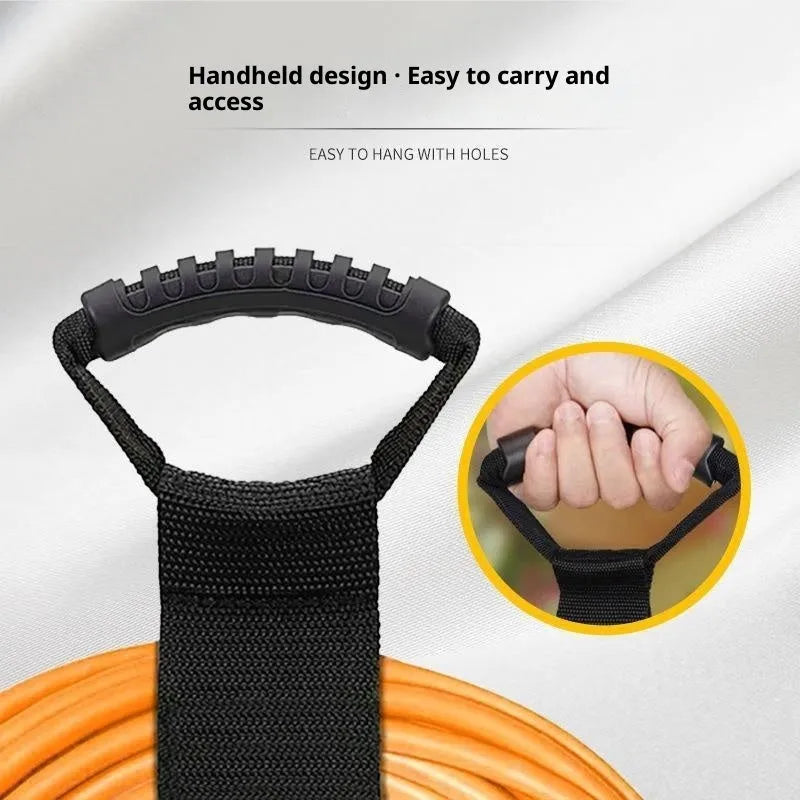 Portable heavy-duty storage strap with Velcro handle, nylon, sizes S M L