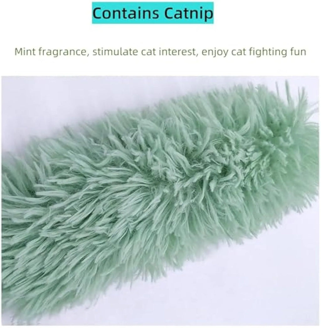 Soft plush interactive cat toys with crinkle sound and natural catnip in bright colours