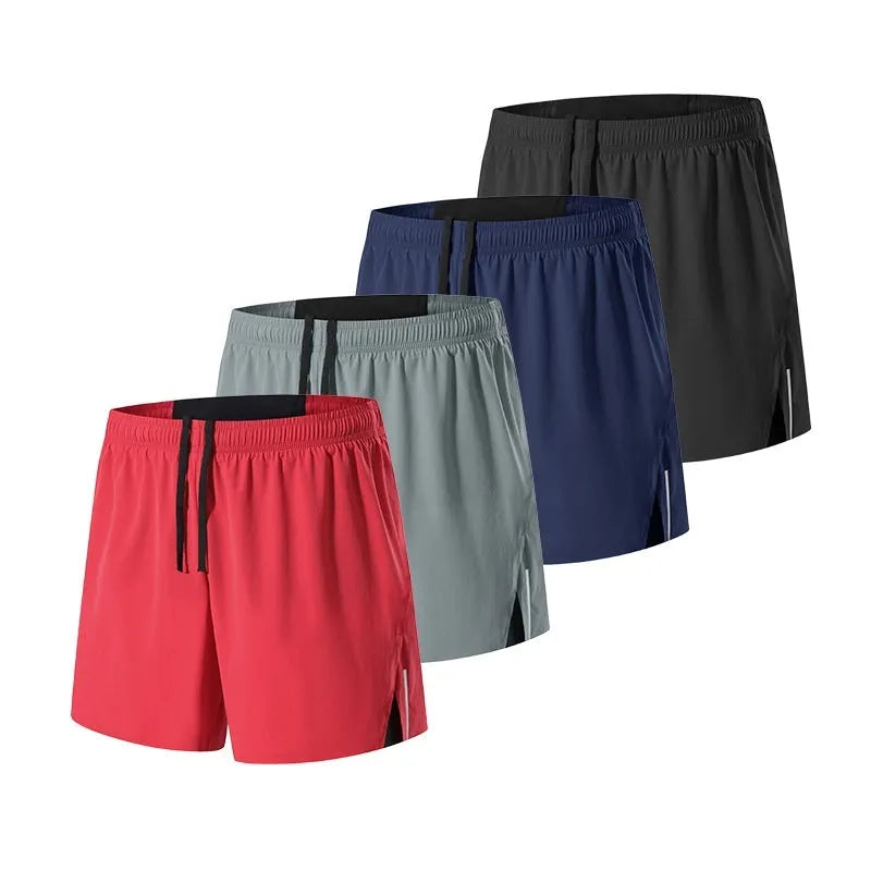 Man wearing high-waisted, loose-fit black off-road running shorts for marathon training.