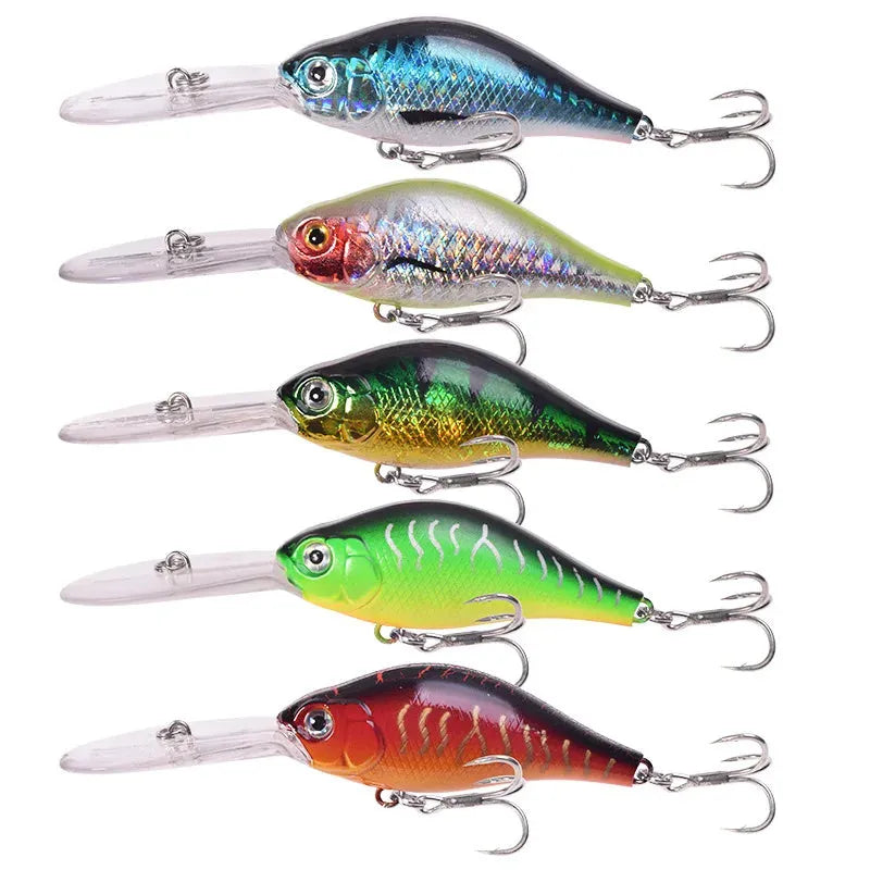10.5cm hard fishing lure with deep diving lip and multiple colour options