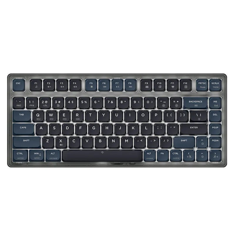 Ajazz AK832PRO three-mode mechanical keyboard in green or tea colour with compact 81-key layout