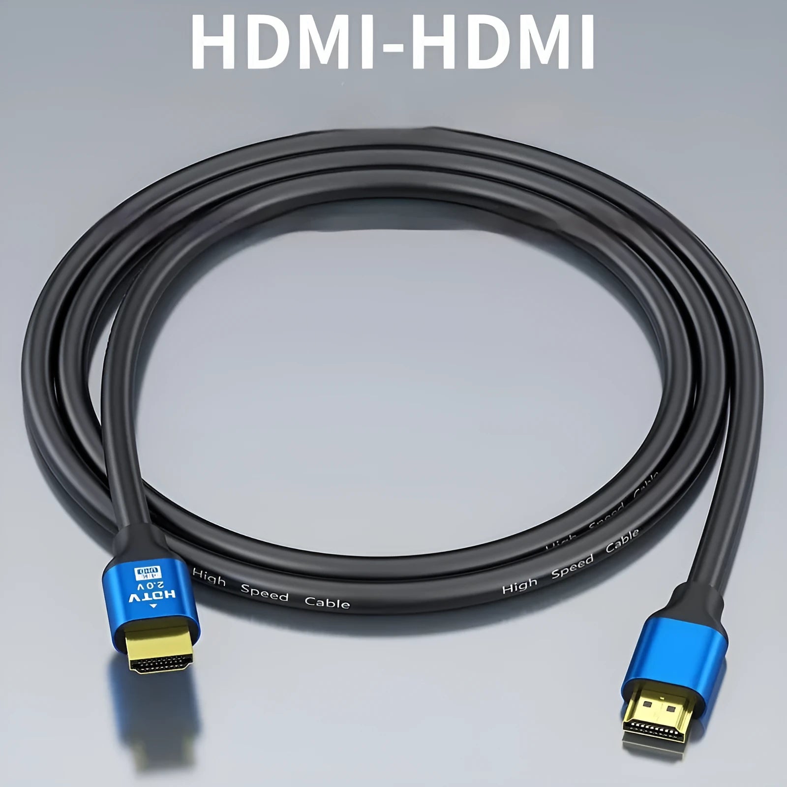 HDMI cable with gold-plated aluminium connector for computer monitor connection
