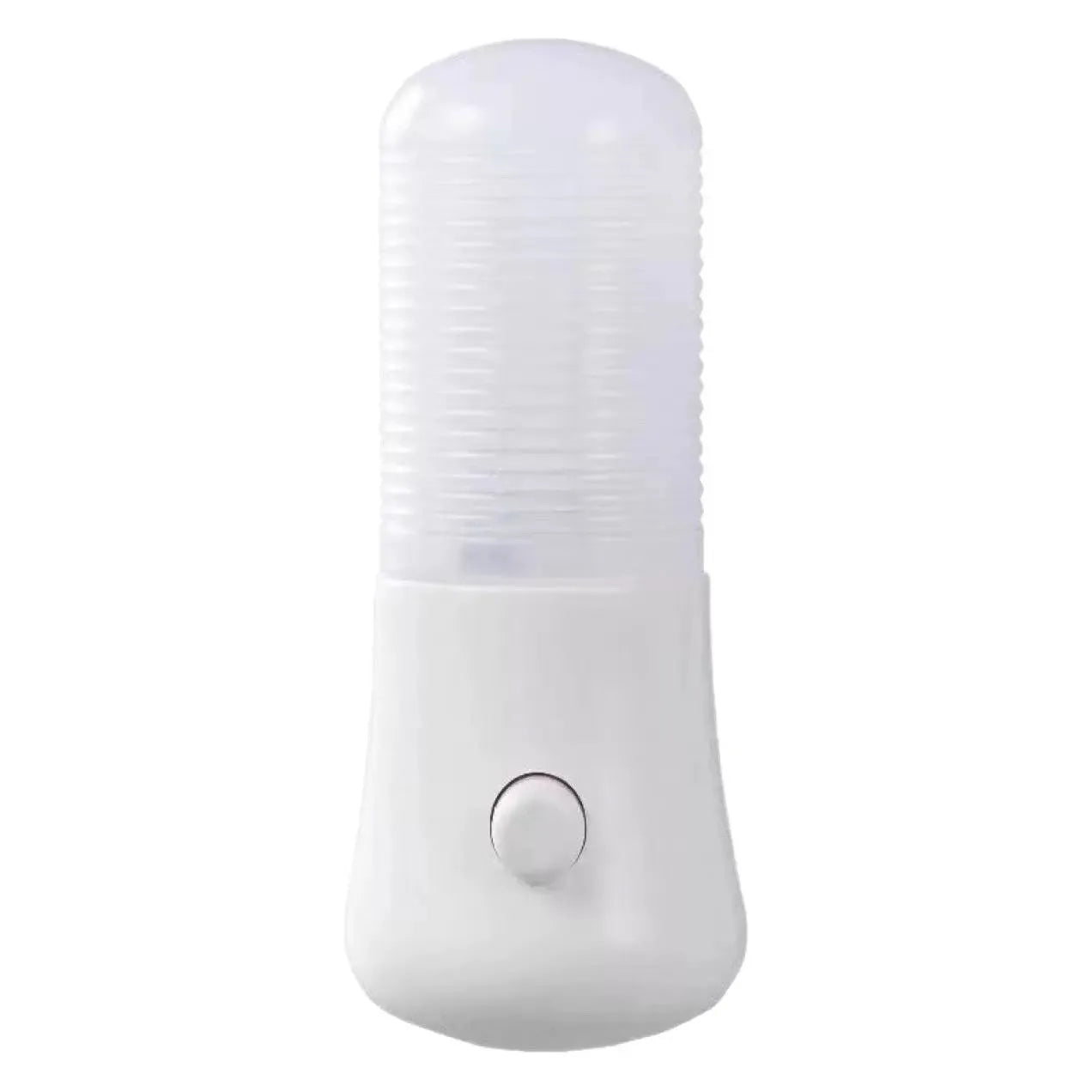 White minimalist plug-in bedside night light with American plug and switchable lighting