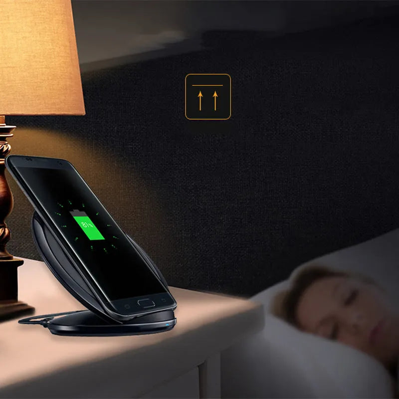 Qi wireless fast charger for Galaxy Note Edge in black or white with logo or neutral design options