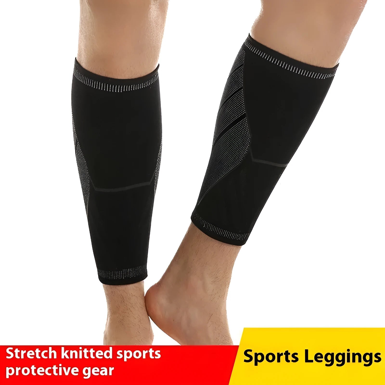 Nylon knit breathable leg guard for adult calf protection in sports