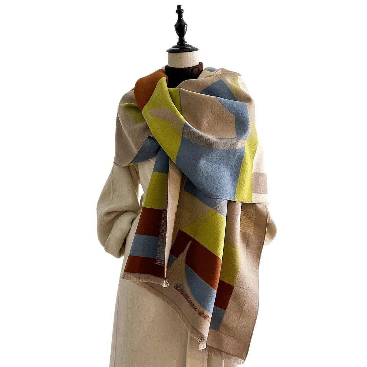 185x65cm imitation cashmere scarf in European style available in eight autumn colours