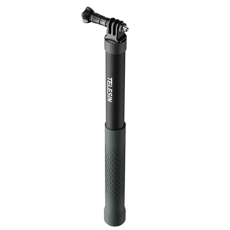 120cm carbon fibre selfie stick for GoPro12 and Insta360 with aluminium alloy and silica gel