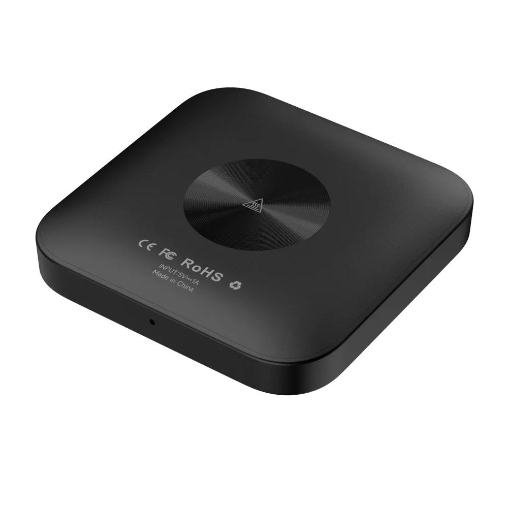 Tbox-Led Wireless CarPlay adapter mini box for cars with wired CarPlay, showing compact size