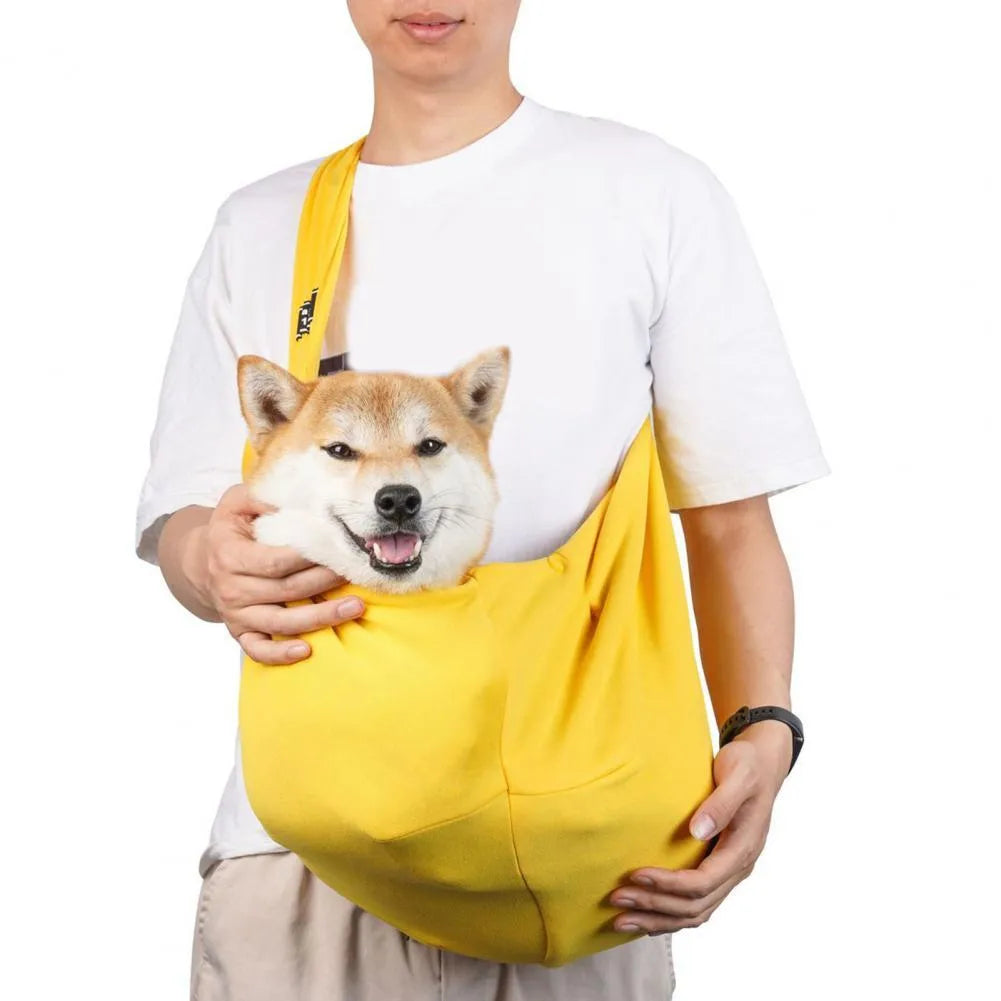 Breathable mesh cat messenger bag folded with adjustable strap in summer colour option
