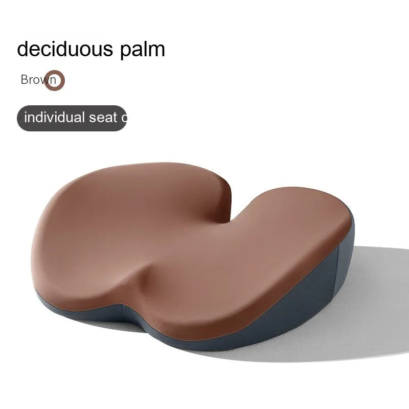 Car seat cushion set with thickened main cushion and separate lumbar support pad in various colour options