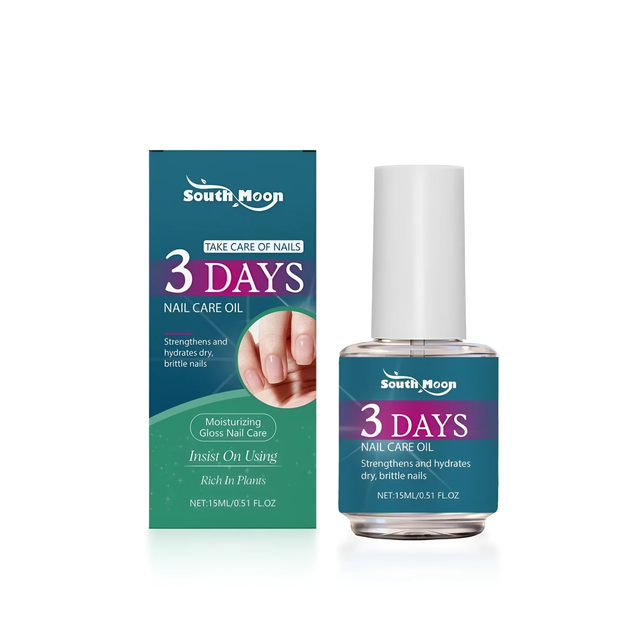 15ml nail care oil bottle with lavender and aloe vera extracts