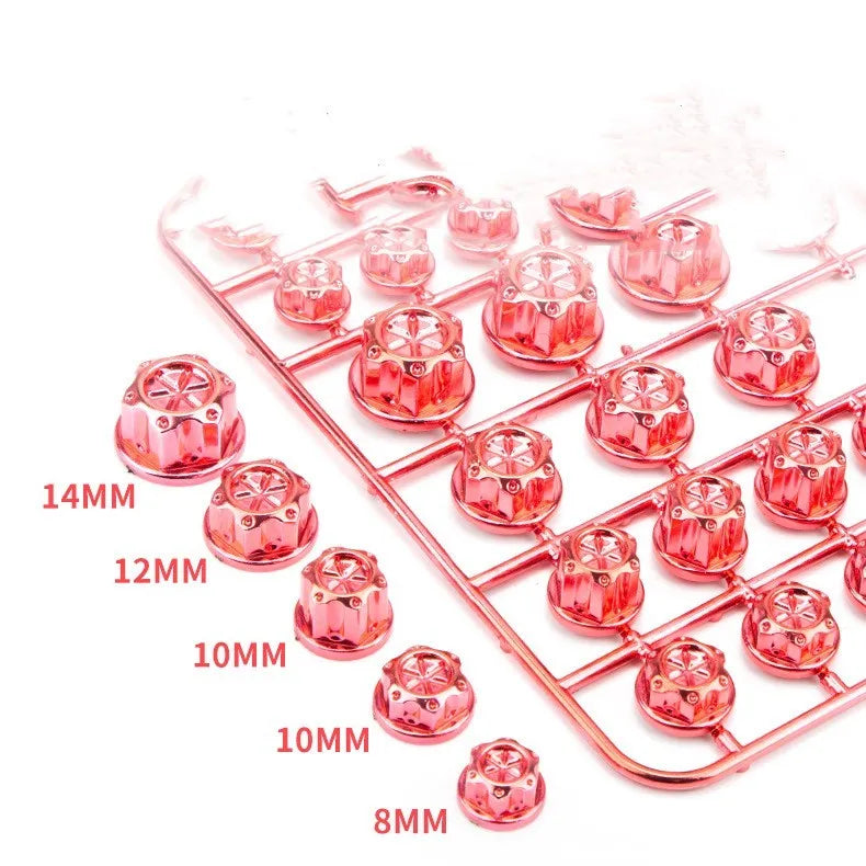 30-piece set of ABS plastic motorcycle screw caps in eight colours for engine modification