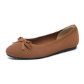 Women's fabric flat pumps with bow decoration and round toe in butterfly colours