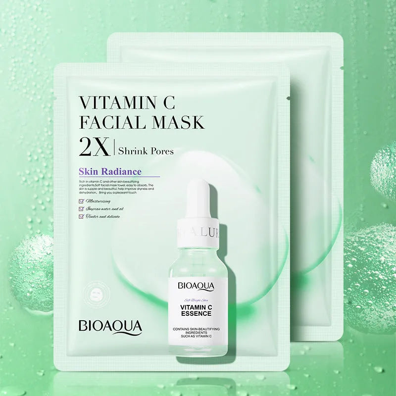 Collagen face mask sheet mask with hyaluronic acid 30g in white packet for moisturising and firming skin