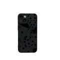 Black silicone phone case with playing cards and text design for iPhone 16 15 14 13 12 11 Pro Max