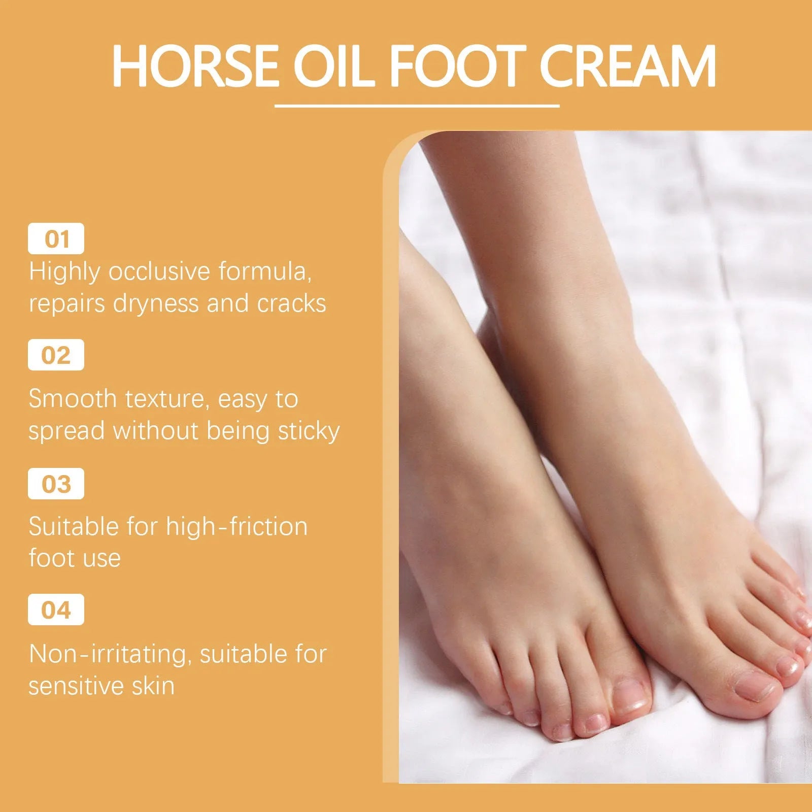 30g container of foot and neck care cream with universal skin type formula