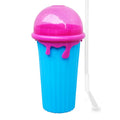 Blue 500ml slushy maker cup for quick-frozen smoothies and homemade ice cream