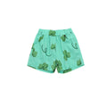 Green four-leaf clover printed cotton T-shirt and shorts set for children suitable heights 90-150cm