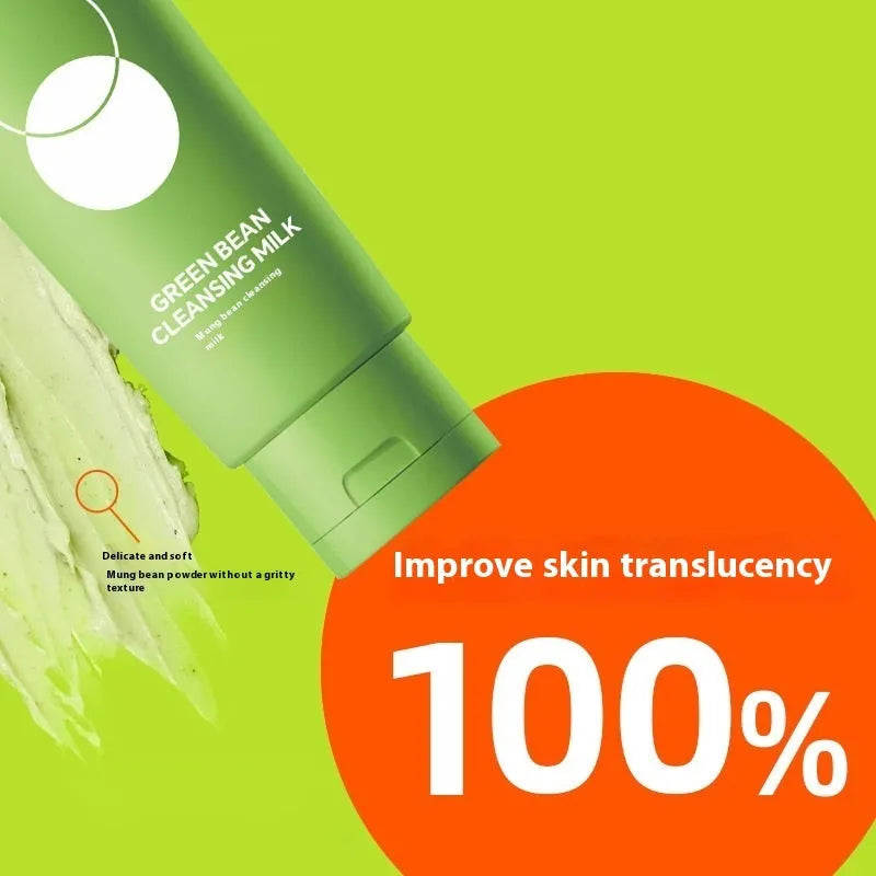 Deep Cleansing Mung Bean Facial Cleanser 80ml moisturising formula white bottle
