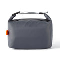 Insulated Japanese-style lunch bag in Army Green Oxford cloth showing size and opening.