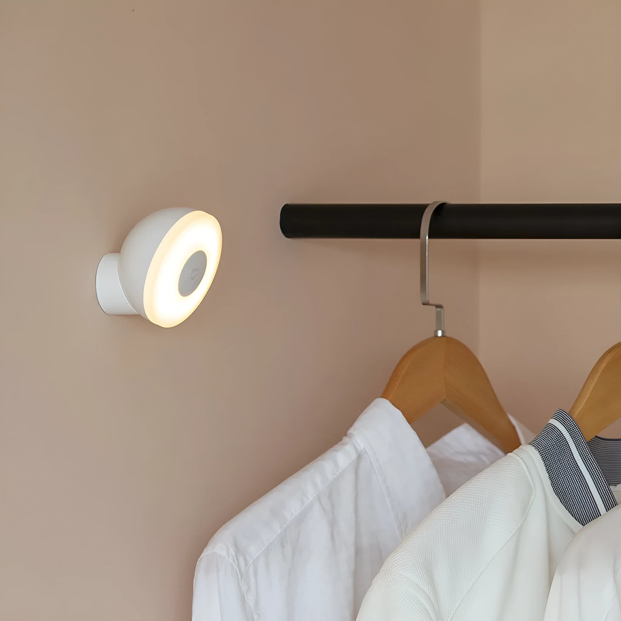 White PC plastic bedside lamp with human body induction sensor and Bluetooth connectivity