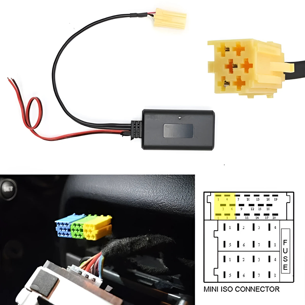 159SMART 451AUX Bluetooth audio modification cable for smart car
