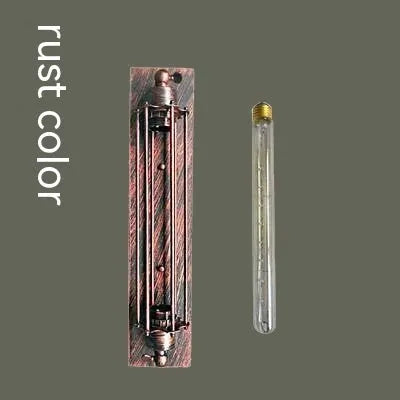 Industrial style retro flute wall lamp made of iron in black, bronze, rust, or silver finish.