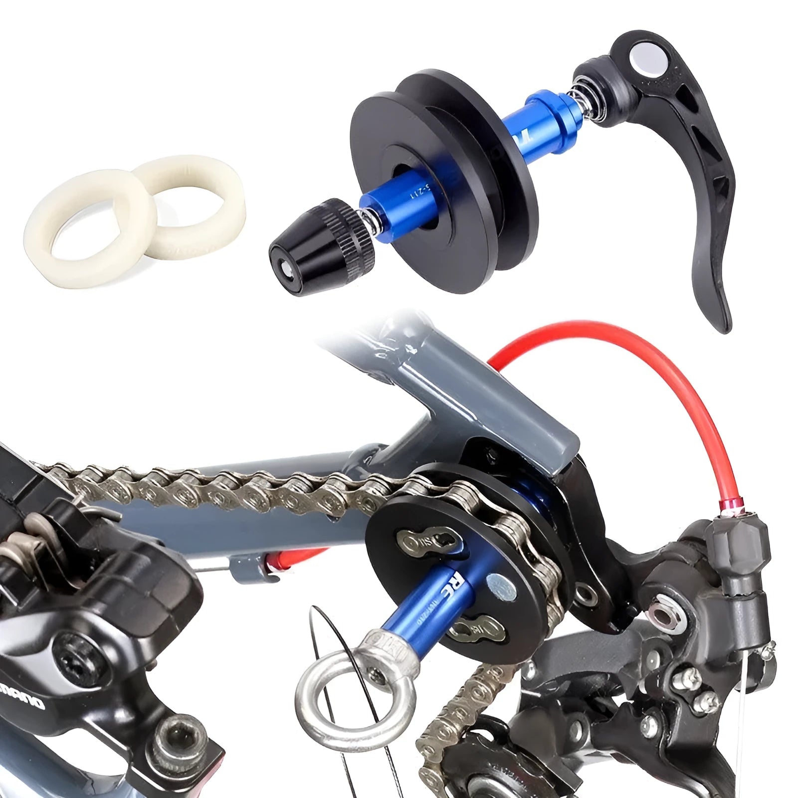 Aluminium alloy bicycle chain holder tool for workshop maintenance