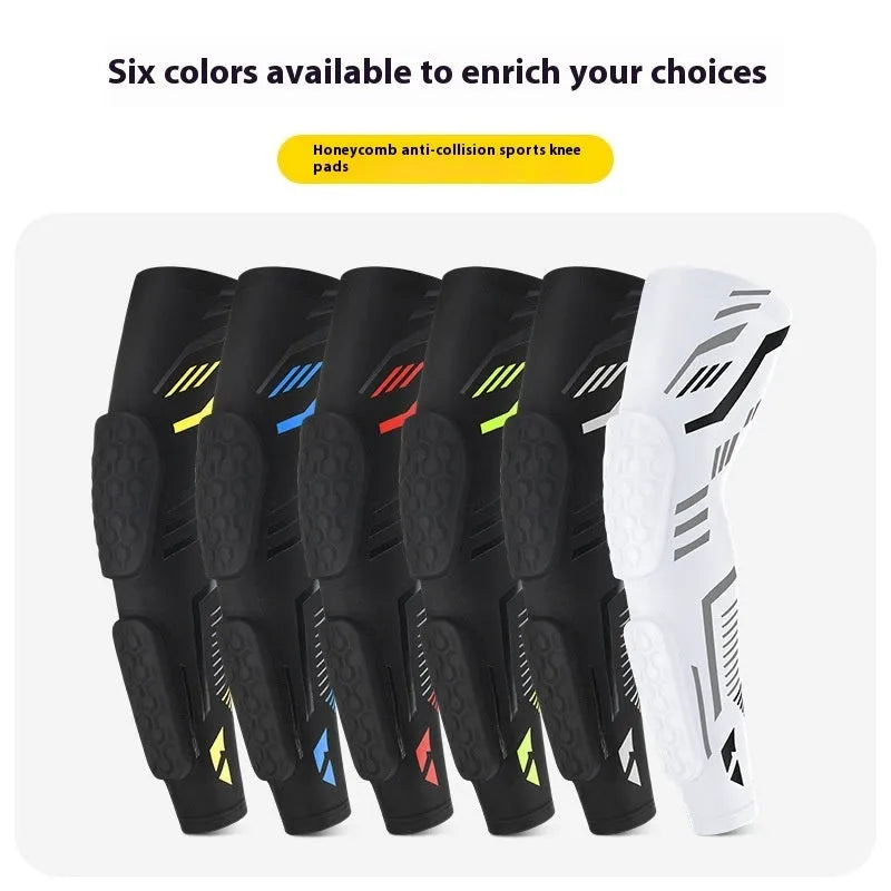 Breathable basketball elbow pad in black and blue colour, size options M L XL XXL