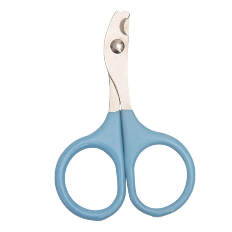 Pet nail clippers stainless steel blades plastic rubber handle small dog cat grooming tool