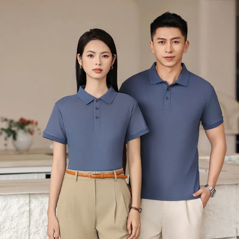 A long-staple cotton summer polo shirt with short sleeves, shown in emerald green.