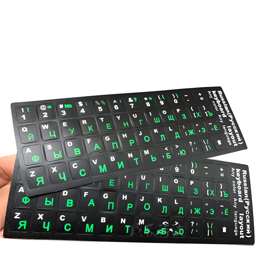 Russian keyboard film PVC cover 14 inch black with orange lettering for general laptop model