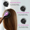 Grey USB-powered head massage tingler comb with a mechanical two-speed switch.