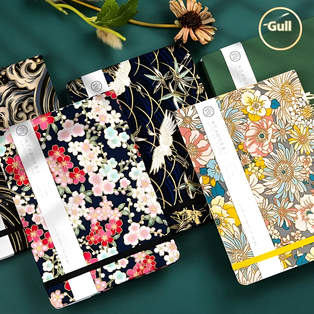 Feiluniao handmade fabric watercolour notebook with 185mm length and artistic cover designs