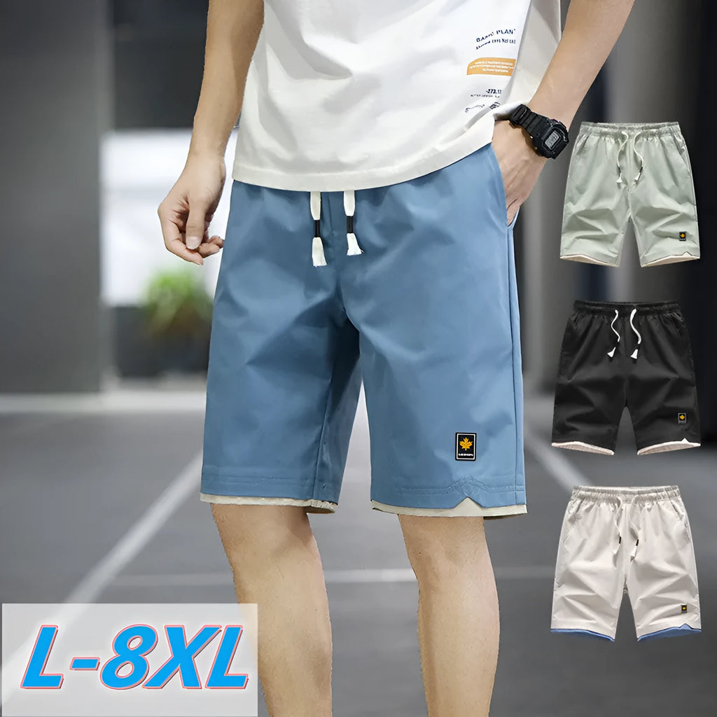 Men's South Korea style straight cut loose beach shorts in multiple colours