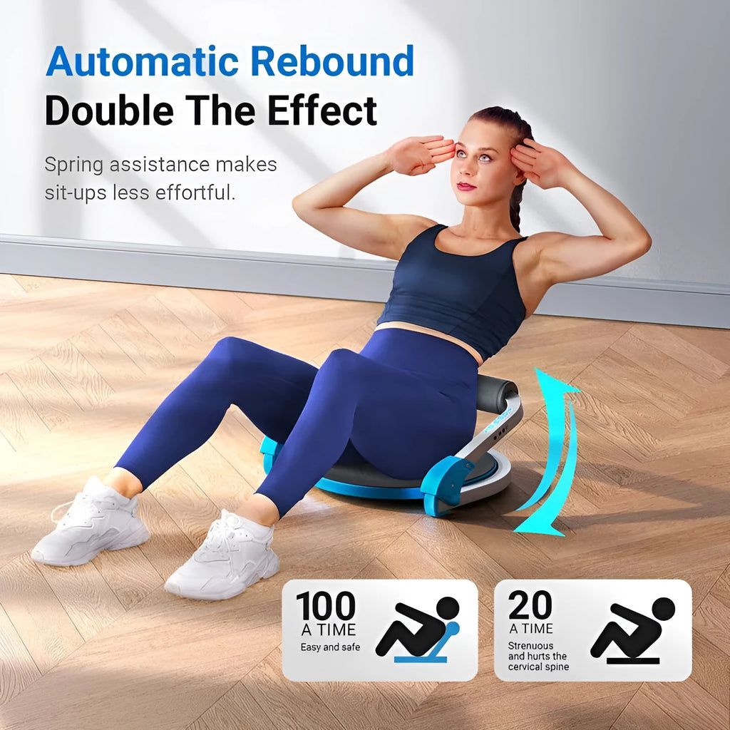Mini abdominal fitness device in sky blue colour for home, office and outdoor use
