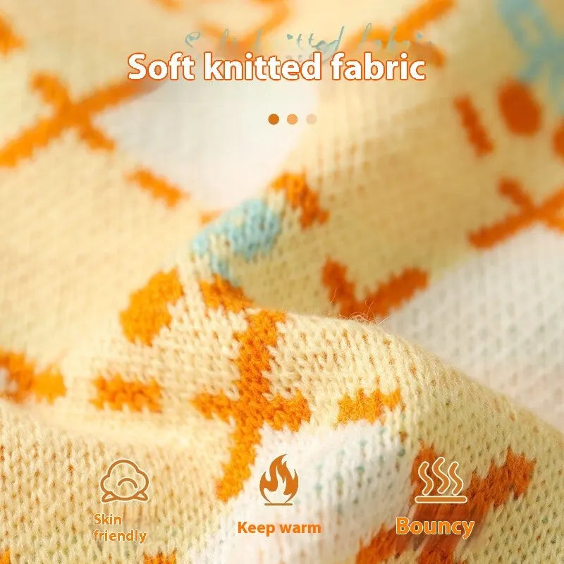 Orange cat sweater for autumn and winter with wind protection in sizes S M L XL