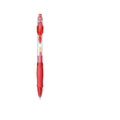 A plastic gel pen with a 0.5mm tip, shown in black, red, and blue colour options.