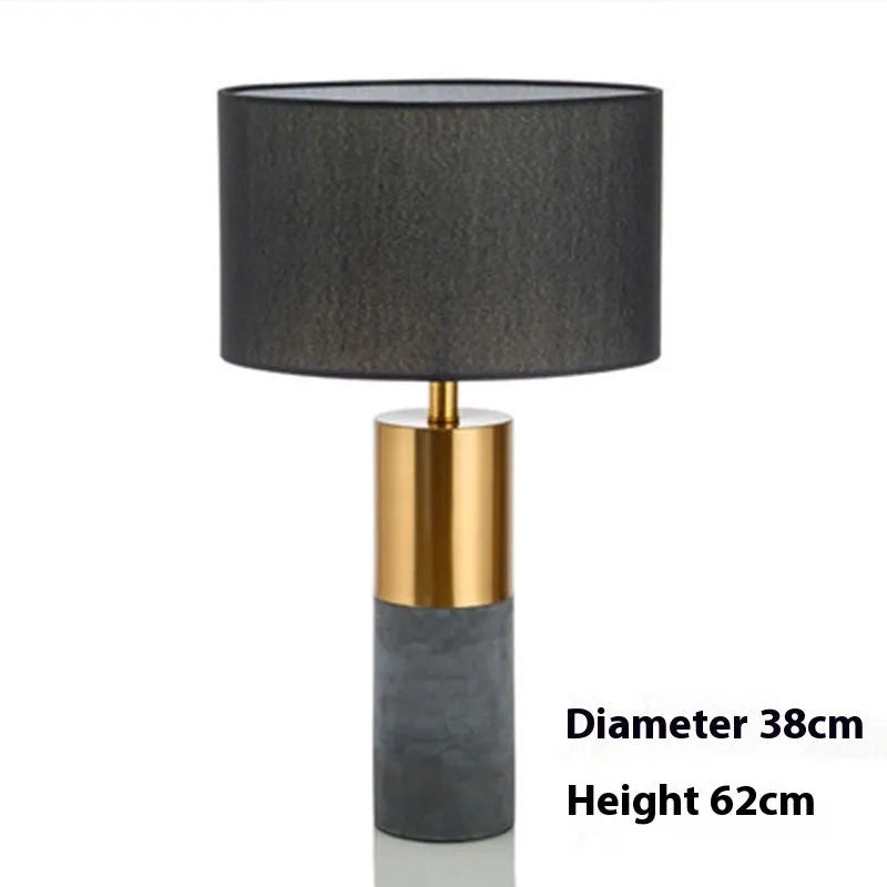 Dark grey industrial style table lamp with Nordic design, 220V, warm white or neutral light options